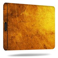 MightySkins Skin Compatible with Samsung T5 Portable SSD - Textured Gold | Protective, Durable, and Unique Vinyl Decal wrap Cover | Easy to Apply, Remove, and Change Styles | Made in The USA