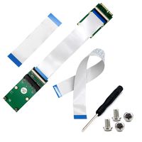 SUPERPLUS Mini PCI-E Express mSATA Extension Cable for Wireless Card mSATA SSD (Blue)