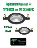 (2) Replacement Diaphragm Timpano TPT-RPDH2000 for TPT-DH2000 Horn Driver 1 Pair