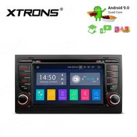 XTRONS Android 9.0 Car Stereo Radio DVD Player GPS Navigator 7 Inch Touch Display Double Din Head Unit Supports WiFi Bluetooth 5.0 Backup Camera DVR OBD TPMS Full RCA Output for Audi A4 S4 RS4