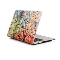 One Micron MacBook Air 11 Inch Case, Ultra Slim PU Leather Coated Cover Snap On Protective Lightweight Case Colorful Skin for MacBook Air 11''(A1465/A1370),Tree Bird