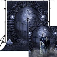 Dobeans Halloween Photography Backdrops 6x9ft Horrible Castle Vintage Kids Halloween Photo Backdrop Seamless Vinyl Backgrounds for Photography Halloween Party Backdrop Photo Booth Props