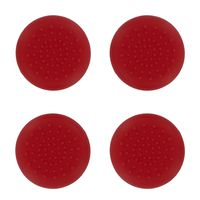 4 x Assecure red TPU protective analogue thumb grip stick caps for Sony PS4 controllers [Playstation 4]