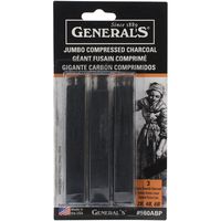General Pencil 960ABP Generals Jumbo Charcoal 3 ASST STK, Multicolor