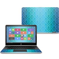 Mightyskins Skin Compatible with Hp Pavilion X360 14" (2017) - Blue Vintage | Protective, Durable, and Unique Vinyl Decal Wrap Cover | Easy to Apply, Remove, and Change Styles | Made in The USA