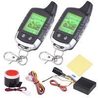 Yescom 2 Way Motorcycle Alarm 2 Big LCD Remote Engine Motorbike Start Anti-Theft Security System Scooter