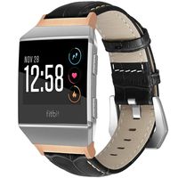 SKYLET Compatible with Fitbit Ionic Bands, Classic Genuine Leather Replacement Strap with Metal Buckle Compatible with Fitbit Ionic Smart Watch Wristbands (Watch Not Included)