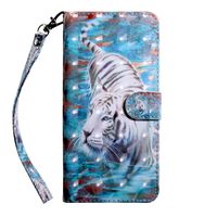 Bear Village Galaxy A6 Plus 2018 Case, PU Leather Book Style Cover with Card Slots, 3D Pattern Design Wallet Flip Case for Samsung Galaxy A6 Plus 2018 (#9 Tiger)