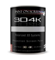 Projector Screen Paint - 3D4K SILVERISH Light Grey with 2.4 GAIN-HD 1080P,3D Capable and 4K Ready-Gallon - G003D4K