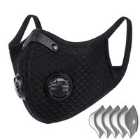 West Biking Mesh Dust/Pollution Mask for Air Filtration, Sport Mask with Exhalation Valves Filters, Activated Carbon N99 PM2.5 Filters Air Purifier (1Mask+5Filters)