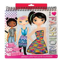 Fashion Angels Fashion Design Sketch Portfolio (11451) Full Size Sketch Book, Fashion Coloring for Kids