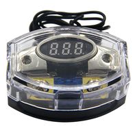 ZOOKOTO 60A Fuse Holder,Car Stereo Audio Led Display Digital Voltage Inline ANL Fuse Holder 4 Gauge in Out with 60 Amp Fuse