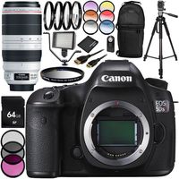 Canon EOS 5DSR DSLR Camera with EF 100-400mm f/4.5-5.6L is II USM Lens 28PC Accessory Bundle - Includes 64GB Memory Card + More