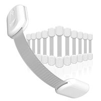 Skyla's Cabinet Locks Child Safety (12 Pack), The Safest, Quickest and Easiest 3M Adhesive Baby Proofing Latches, No Screws or Magnets, Multi-Purpose for Furniture, Kitchen, Ovens, Toilet Seats