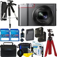 Panasonic Lumix DMC-ZS100 Digital Camera (Silver) + Deal-Expo Premium Accessories Bundle