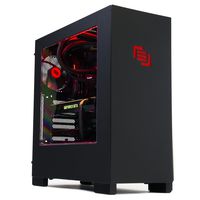 MAINGEAR Vybe - Intel i9 12-Core 7920X, GTX 1080 Ti, 64GB RAM, 512GB M.2 SSD, Liquid Cooled - 4K Gaming, VR-Ready, Black/Red (Vybe [i9])