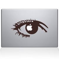 The Decal Guru 0160-MAC-15X-BRO Apple of my eye Vinyl Sticker, 15" Macbook Pro (2016 & newer), Brown