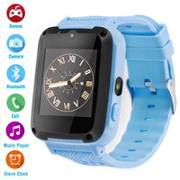 Ralehong Kids Phone Smartwatch Games 1.54 inch Touch Screen Music Player Two-Way Call Camera Bluetooth (Blue)