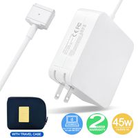 Mac Book Air Charger, 45W MagSafe Power Adapter with MagSafe 2 (T-Tip) Style Connector Compatible Mac Book Air 11-inch and 13-inch Including a Travel Carrying Pouch