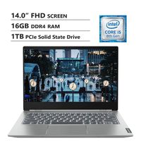 Lenovo ThinkBook 14S 14" FHD Screen Laptop, Intel Core i5-8265U Up to 3.9GHz, AMD Radeon 540X, 16GB DDR4 RAM, 1TB PCIe SSD, Wireless-AC, HDMI, USB Type-C, Windows 10 Home, Gray