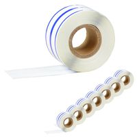 NineLeaf 8 Rolls Medium White w/Blue Stripe 2-up File Folder Labels Compatible for Dymo 30275 9/16" x 3-7/16" (260 Labels per roll) 14mm x 87mm use in 450 Duo 450 Turbo 450 Twin Turbo 4XL EL40 EL60