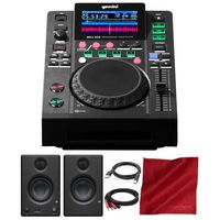 Gemini MDJ Series MDJ-600 Professional Audio DJ Media Player with PreSonus Eris E3.5 Multimedia Reference Monitors (Pair) and Deluxe Bundle