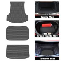 iallauto Trunk Liner Custom Fit 2017 2018 2019 Tesla Model 3 All Weather Protection Heavy Duty Rubber Front Rear Cargo Mat - Odorless and Durable