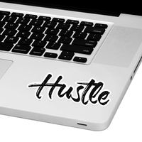 Hustle Laptop Trackpad Sticker 1.5" Tall x 4" Wide