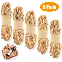 Jyongmer 5 Pack 250g Natural Raffia Bundle - Raffia Ribbon for Craft Projects, Gift Wrap, Bouquets Decoration, Box Filler