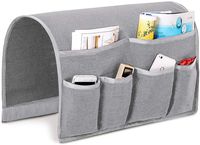 Joywell Sofa Sofa Armrest Pocket Organizer, Couch Arm Chair Caddy with 6 Pockets for Magazine, Books, TV Remote Control, Cell Phone, Glasses, iPad (19'' x 35'', Light Gray)