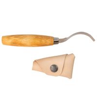 Morakniv Wood Carving Double-Edge Hook Knife 163, w/Leather Sheath