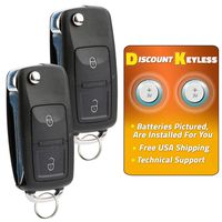 Discount Keyless Replacement Uncut Car Remote Fob Key Combo Compatible with CWTWB1U212, CWTWB1U331, GQ43VT11T, CWTWB1U345 (2 Pack)