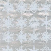 Caspari Snowfall 30 in. x 8 ft. Wrapping Paper Rolls in Silver Foil, 2 Rolls Included
