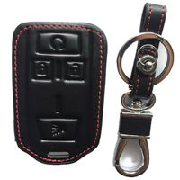 RPKEY Leather Keyless Entry Remote Control Key Fob Cover Case protector For Chevrolet Colorado Silverado 1500 2500 HD 3500 HD GMC Canyon Sierra 1500 2500 HD 3500 HD M3N-32337100 22881480(black)