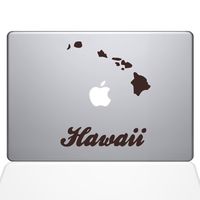The Decal Guru Hawaii Decal Vinyl Sticker, 13" MacBook Pro (2015 & Older Models), Brown (1452-MAC-13P-BRO)