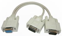 DB9 Female to 2 Male Serial Rs232 Splitter Cable 8inch