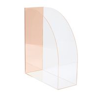 C.R. Gibson Pink Acrylic Mirror Desktop Organizer, 4'' x 12'' x 10''