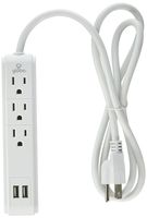 Globe Electric 77833 3-Outlet Power Strip, 0, 0