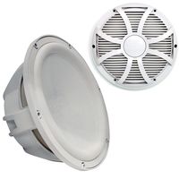 wet sounds Revo 12" Subwoofer & Grill - White Subwoofer & White Closed Face SW Grill - 2 Ohm