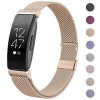 HAPAW Bands Compatible with Fitbit Inspire HR, Inspire Metal Band Accessories Stainless Steel Mesh Bracelet Women Men Wristbands Strap for Inspire & Inspire HR Fitness Tracker