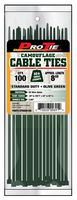 Pro Tie CFO8SD100 8-Inch Olive Green Nylon Standard Duty Cable Ties, 100-Pack