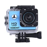 Vemont Action Camera 1080P 12MP Sports Camera Full HD 2.0 Inch Action Cam 30m/98ft Underwater Waterproof Camera with Mounting Accessories Kit (Blue)