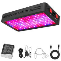 Phlizon Newest 1200W LED Plant Grow Light,with Thermometer Humidity Monitor,with Adjustable Rope,Full Spectrum Double Switch Plant Light for Indoor Plants Veg and Flower- 1200W(10W LEDs 120Pcs)