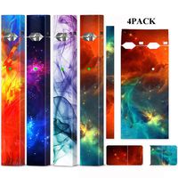 4 Pack Starry Sky Skin Wrap Decal Case for Juul and Charger, Friction Feeling Scratch-proof Sleeve Shield Cover Case Cap Decal, Accessories Fit for JUUL (No Device Included, Contain Charge Cover)