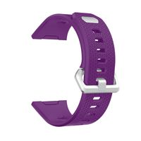KisFace Fitbit Ionic Replacement Elastomer Bands, Fitbit Accessories Wristbands Pure Color Small Large(Purple)