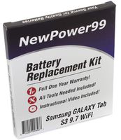 NewPower99 Battery Kit for Samsung Galaxy Tab S3 9.7 WiFi with Video, Tools, and Extended Life Battery