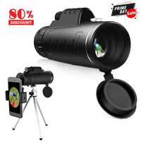 High Power Hd Monocular Telescope - 40×60 BAK4 Prism Monocular Scope| Waterproof and Anti-Fog with Retractable Eyepiece and Fully Versatile Coated Optical Glass Lens + Phone Clip+Tripod (m1)