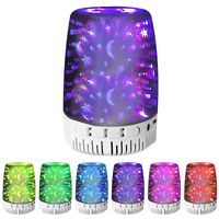 Night Light Bluetooth Speaker,AICase 8 Color LED 5 3D Lights Flashing Portable Wireless Bluetooth Speaker Supported Handsfree/Phone/MicroSD/FM Radio Perfect for Indoor and Outdoor Activities Speaker