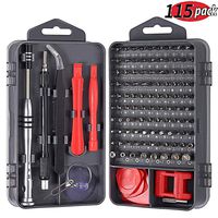115 in 1 Precision Screwdriver Set Justech Magnetic Driver Kit Professional Electronics Repair Tool Kit for Repairing PC MacBook Pad Laptop Watch Glasses Smartphone