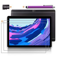 Android Tablet 10 inch with SIM Card Slot Unlocked +16GB SD Card +(1) Stylus Pen - IPS Screen 3G Phablet with WiFi GPS Bluetooth Tablets (Black)